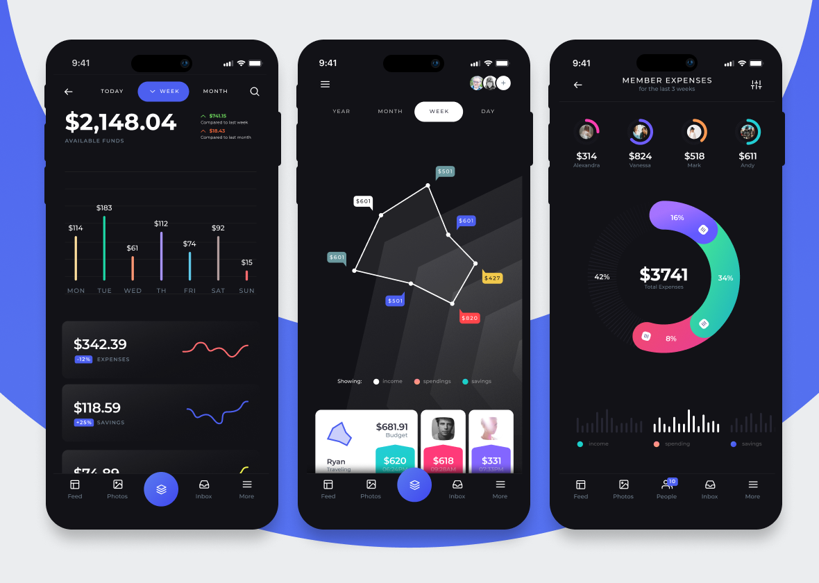 Fintech mobile app UI design