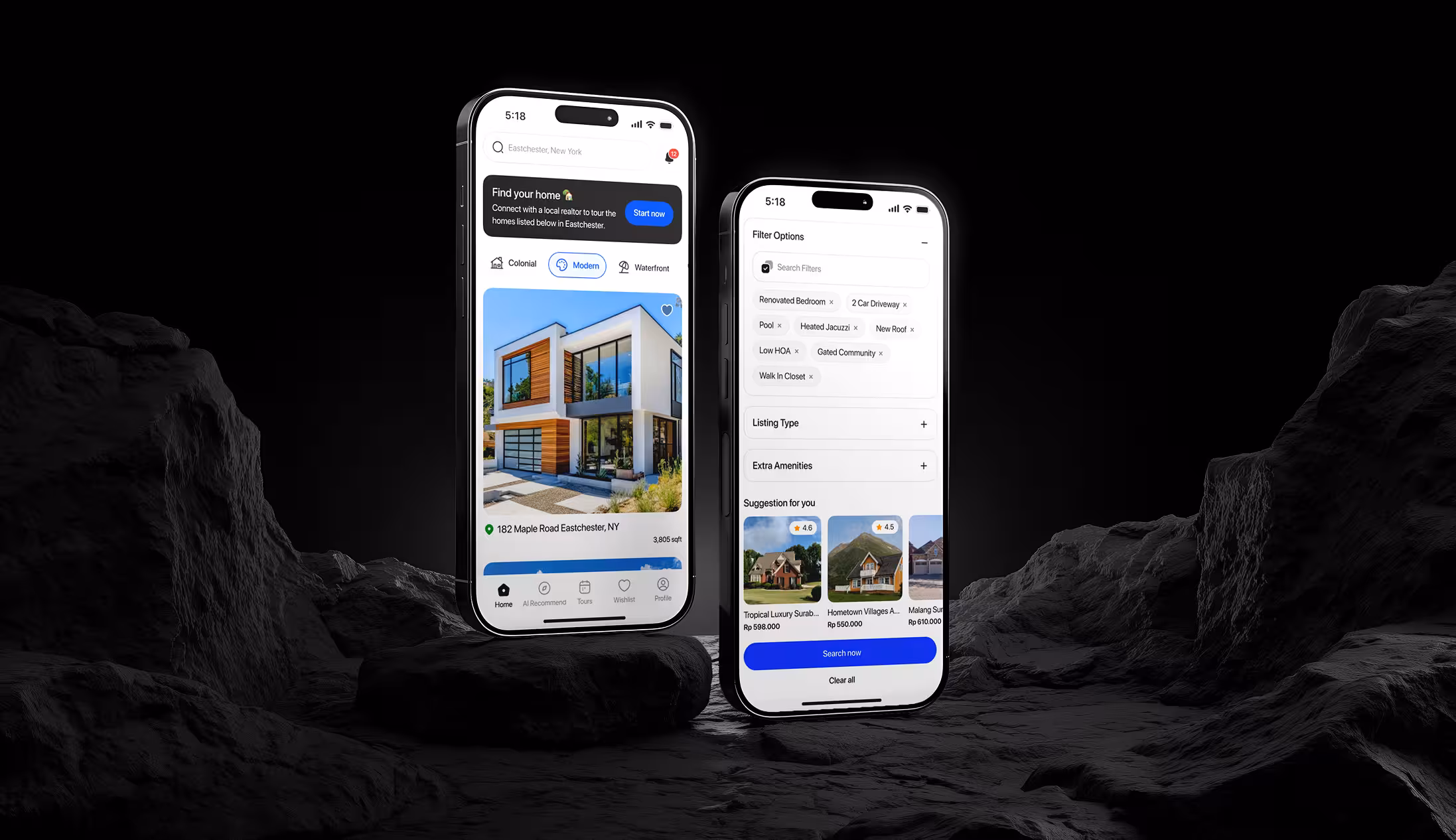Real estate platform web app design